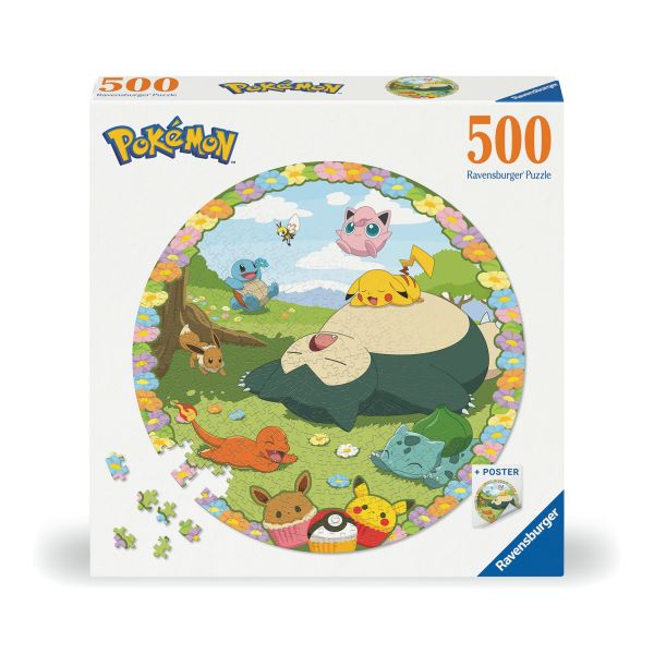 Puzzle da 500 Pezzi Circolare - Pokémon