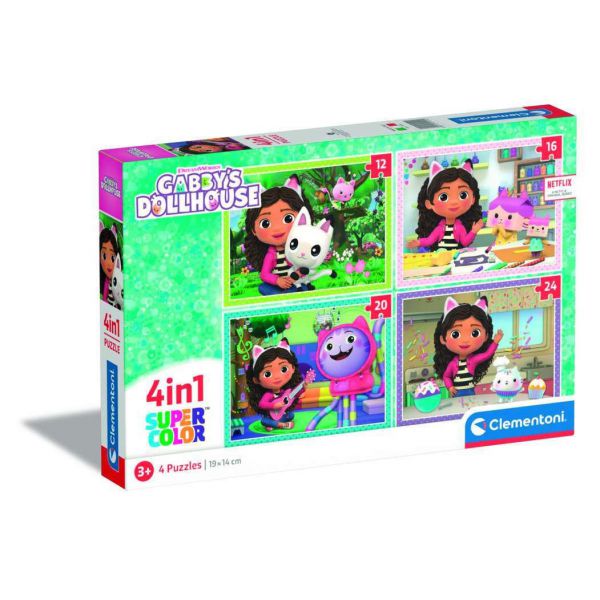  4 Puzzle in 1 - Gaby's Dollhouse