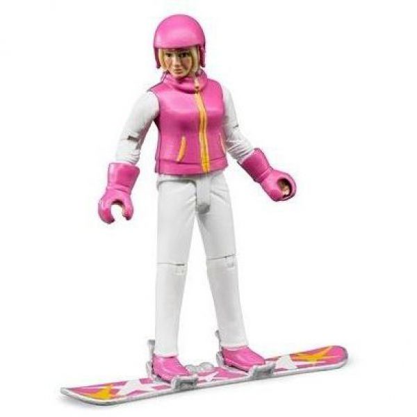 Snowboarder Girl with Accessories