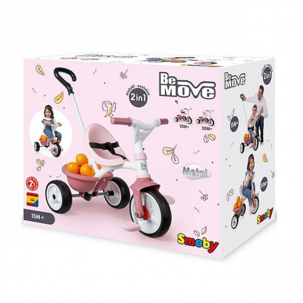 Be Move - Pink Tricycle with Silent Wheels