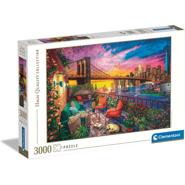 3000 Piece Jigsaw Puzzle - Manhattan Balcony Sunset