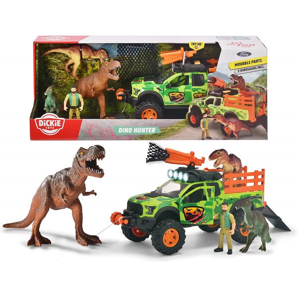 Dino Hunter cm. 25 lights and sounds + 3 disnosaurs and character