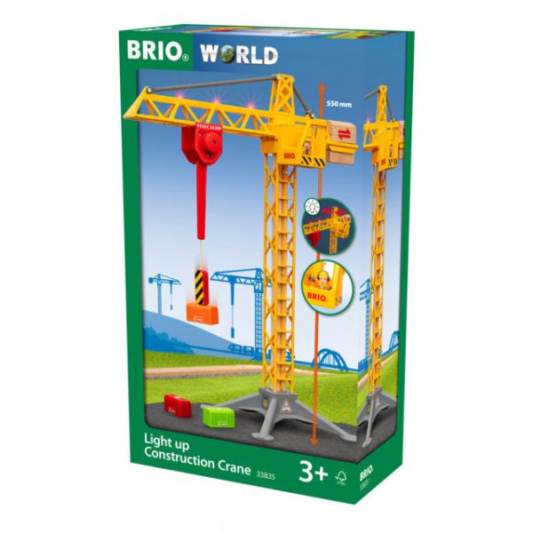 BRIO Large construction crane with lights