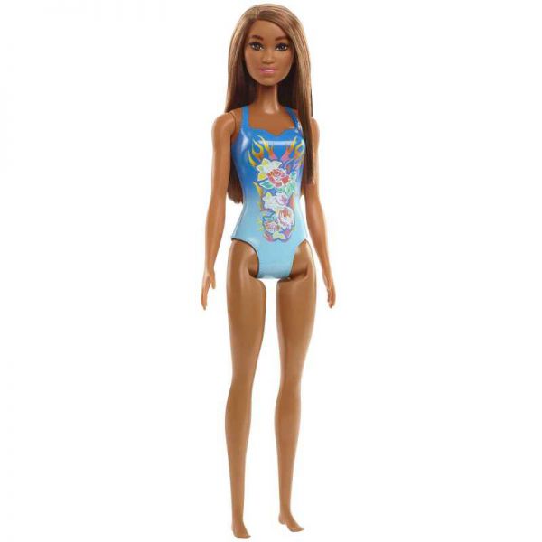 Barbie - Beach: Costume Arancione e Capelli Neri
