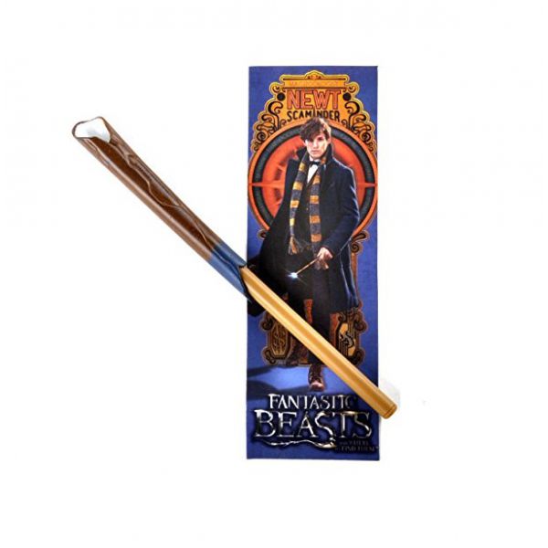 Harry Potter Fantastic Beasts - Newt Scamander&#39;s Wand Shaped Pen and Bookmark