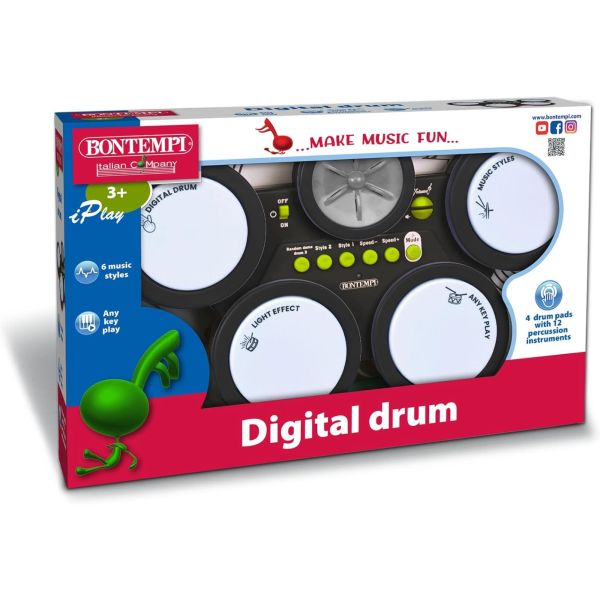 Electronic percussion with light and sound effects.