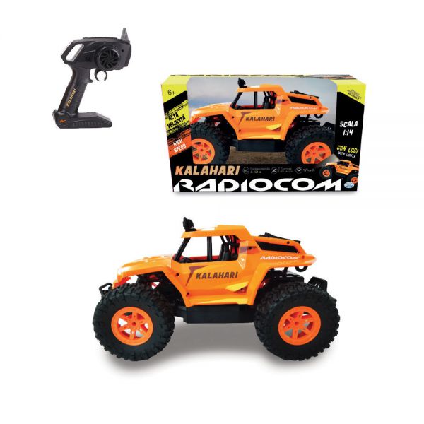 Radiocom - Kalahari RC sc.:14 size: 32*20*16 cm. RC 2.4 Ghz, 7 functions, LED LIGHTS on the roof SPEED 17 KM/H vehicle battery included
