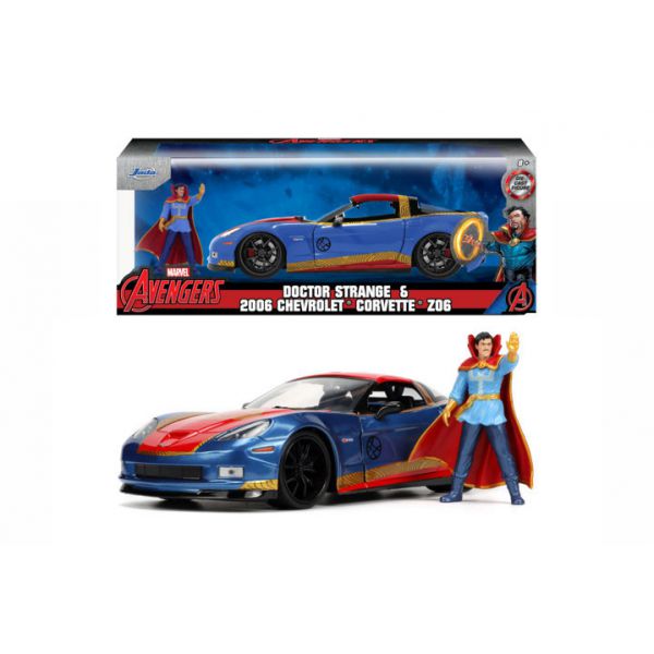 Marvel Doctor Strange 1:24 scale Chevy Corvette with figure, freewheeling action, opening parts