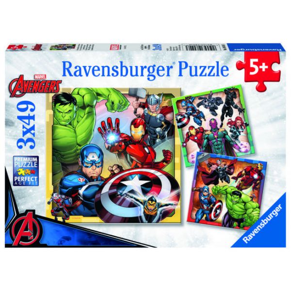 3 49 Piece Puzzles - Avengers