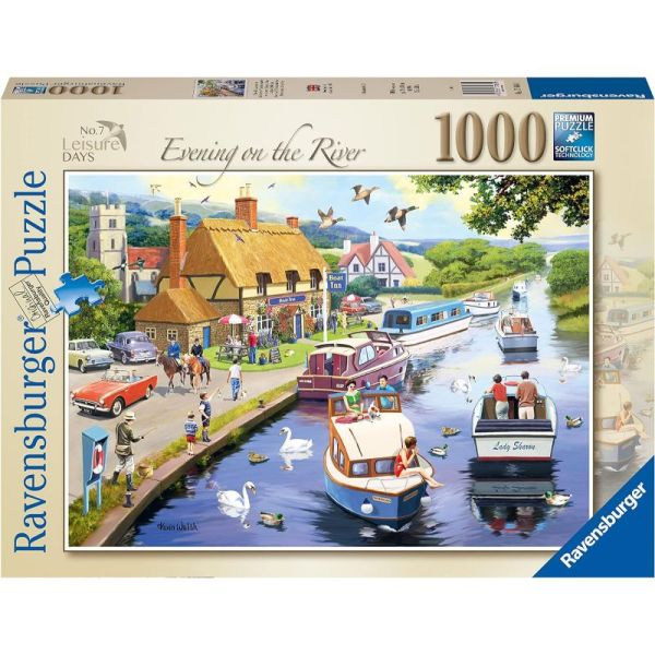 1000 Piece Puzzle - Evening on the River