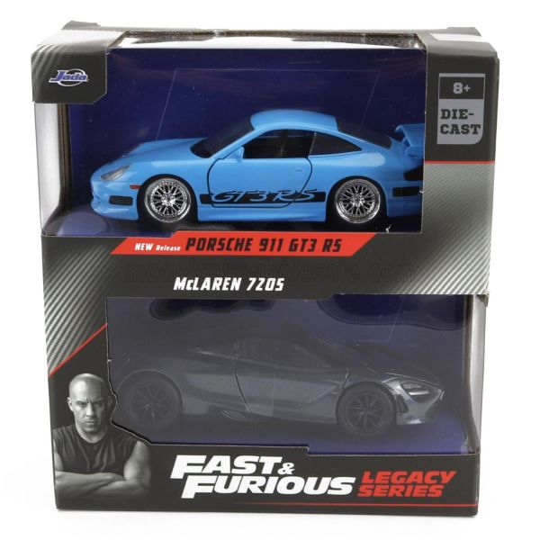 Fast & Furious - Twin Pack Scala 1:32 Porsche 911 GT3 RS e McLaren 720S