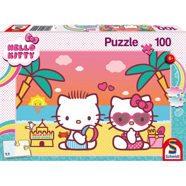 Puzzle da 100 Pezzi - Divertimento al Mare con Kitty
