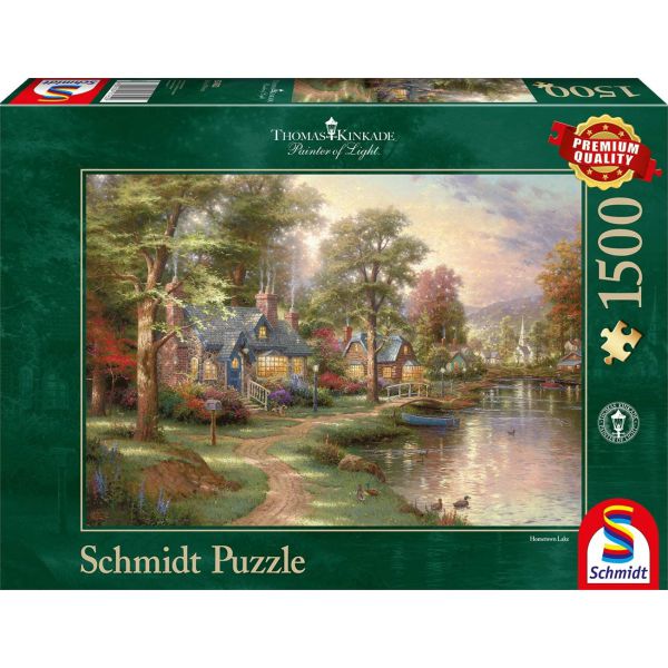 Puzzle da 1500 Pezzi - Thomas Kinkade: Paese Lungo il Fiume