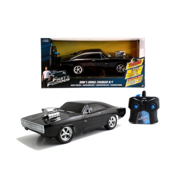 Fast & Furious - RC Dodge Charger del 1970 Scala 1:24 Due Canali, Frequenza 2,4 GHz, Funzione Turbo