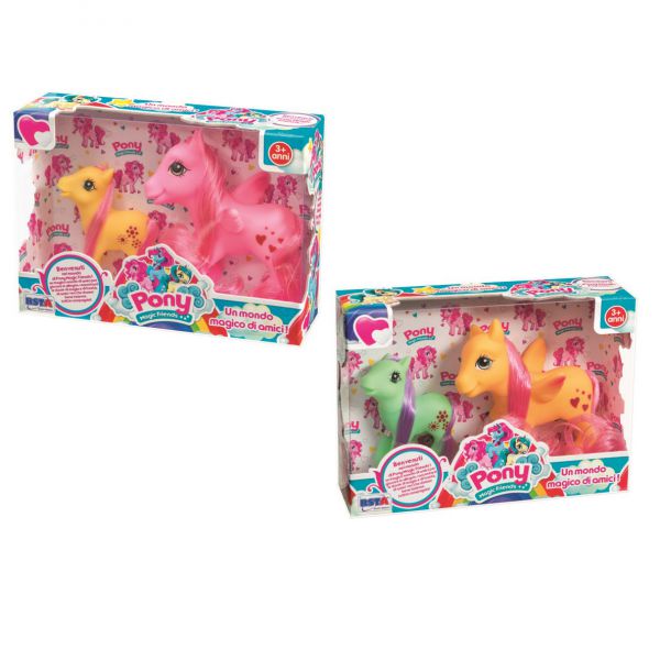 Set 2 pony magic friends in scatola