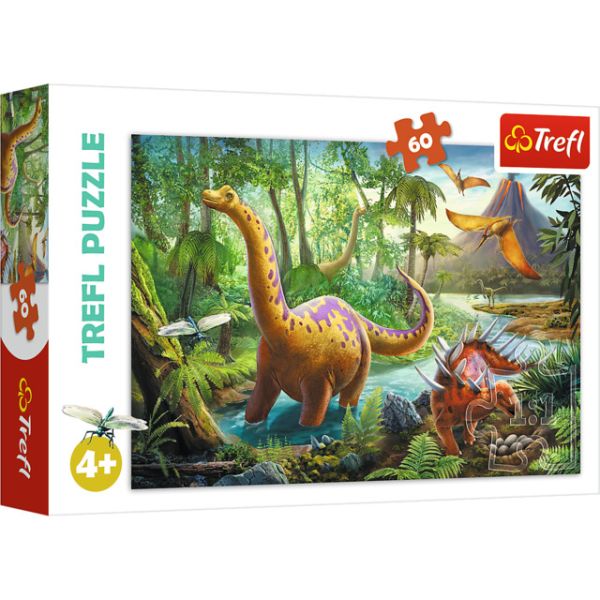 Puzzle da 60 Pezzi - Migrazione dei Dinosauri