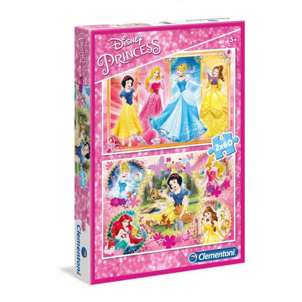 2 Puzzles of 60 Pieces - Disney Princesses