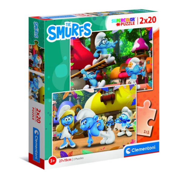 2 20 Piece Puzzles - The Smurfs