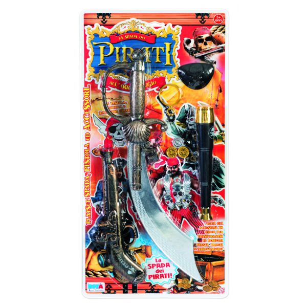 Pirati con spada, pistola e accessori