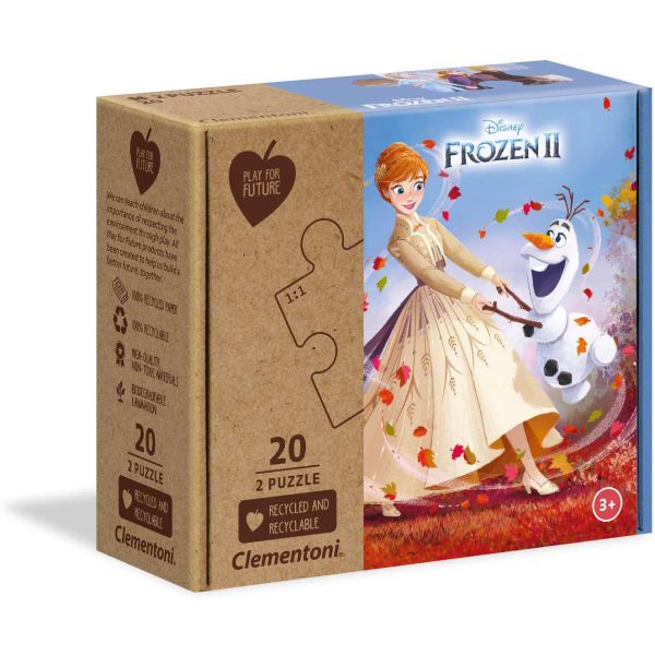 2 Puzzle da 20 Pezzi - Play For Future: Frozen 2