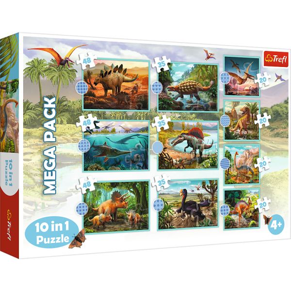 Puzzles - "10in1" -  Meet all the dinosaurs / Trefl