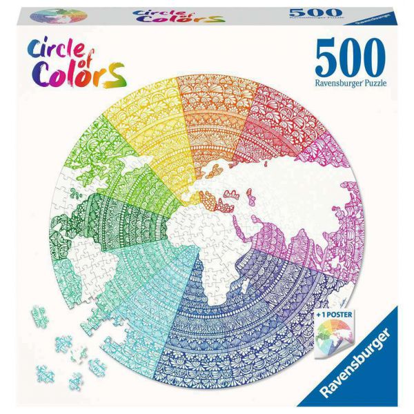 Puzzle da 500 Pezzi - Circle of Colors : Mandala