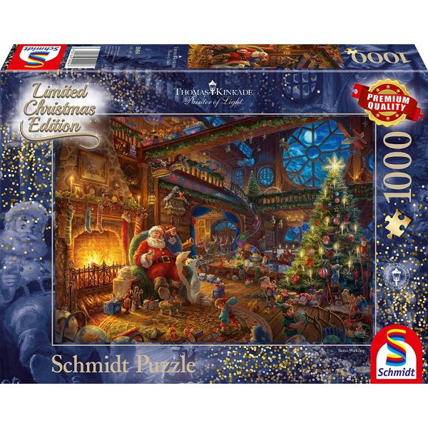 Puzzle da 1000 Pezzi - Thomas Kinkade: Babbo Natale e i Suoi Gnomi, Edizione Limitata
