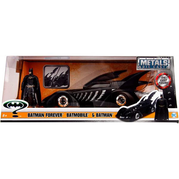 Batman 1995 Batmobile in scala 1:24 con personaggio di Batman in die-cast