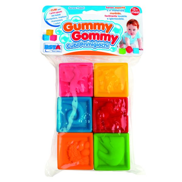 Gummy Gommy - 6 Soft Cubes