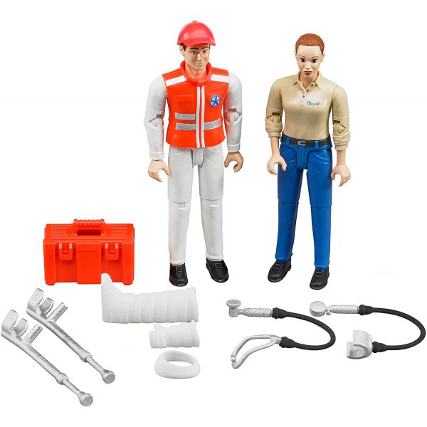Characters with ambulance accessories