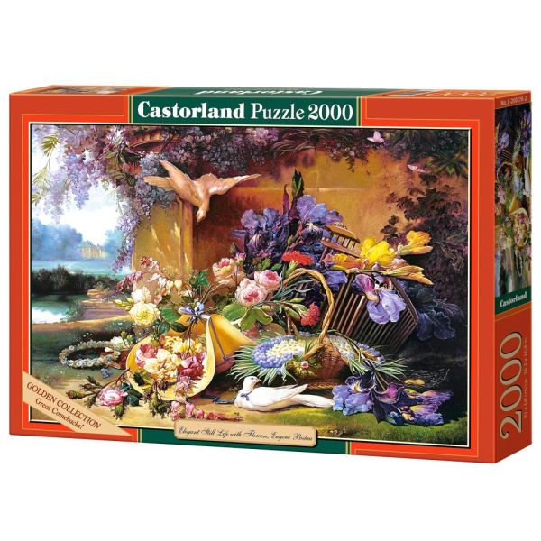 Puzzle 2000 Pezzi - Elegant Still Life with Flowers, Eugene Bidau.