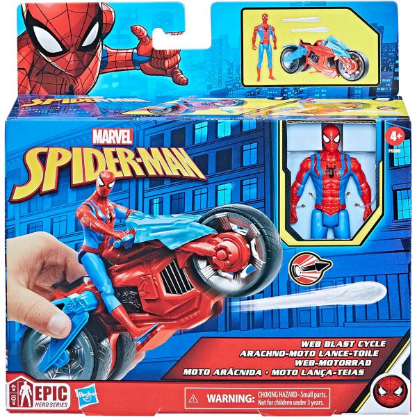 Spider-Man - Web Blast Cycle con Personaggio
