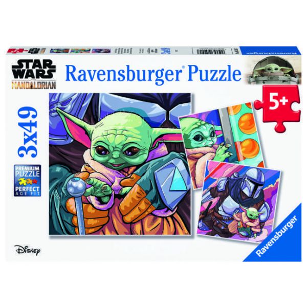 3 49 Piece Puzzles - The Mandalorian: Baby Yoda