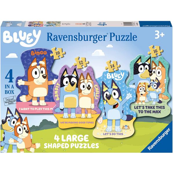 4 in 1 Shaped Puzzles - Bluey
