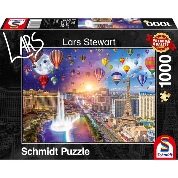 Puzzle da 1000 Pezzi - Lars Stewart: Las Vegas, Notte e Giorno