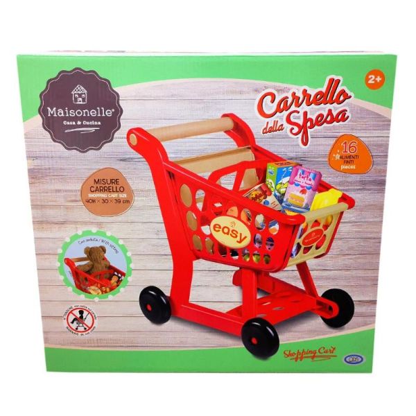 Maisonelle - Shopping trolley with 16 accessories measuring 40*30*39 cm
