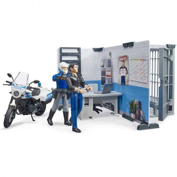 Police Station with Motorcycle