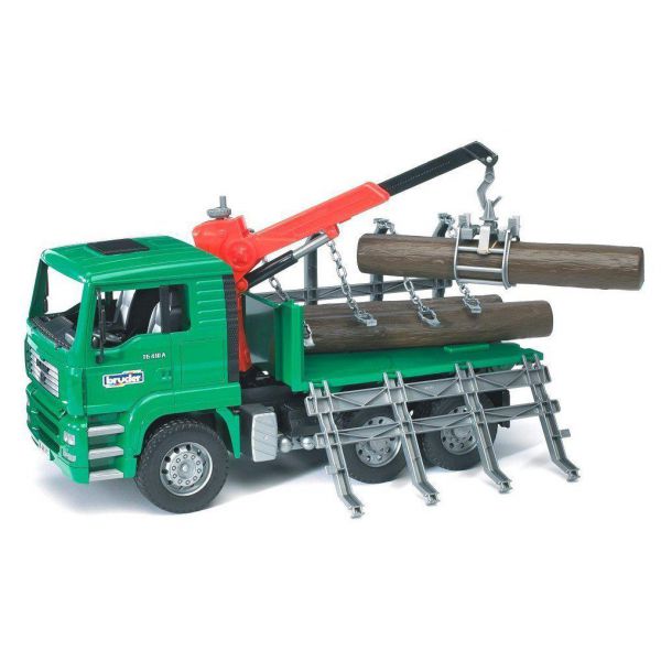 Log transport with MAN TGA crane