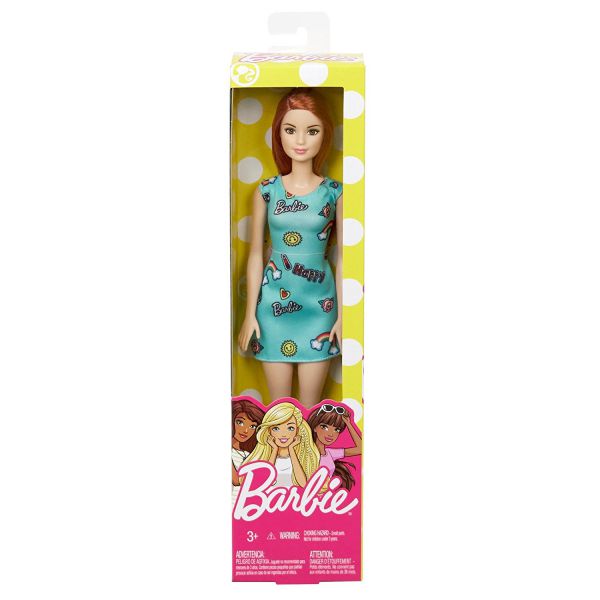 Barbie - Doll With Turquoise Patterned Dress