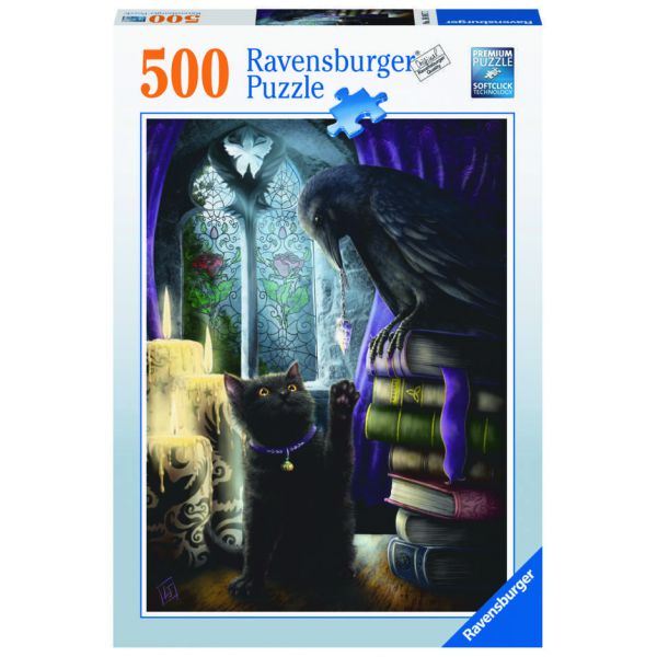 500 Piece Puzzle - Cat and Crow