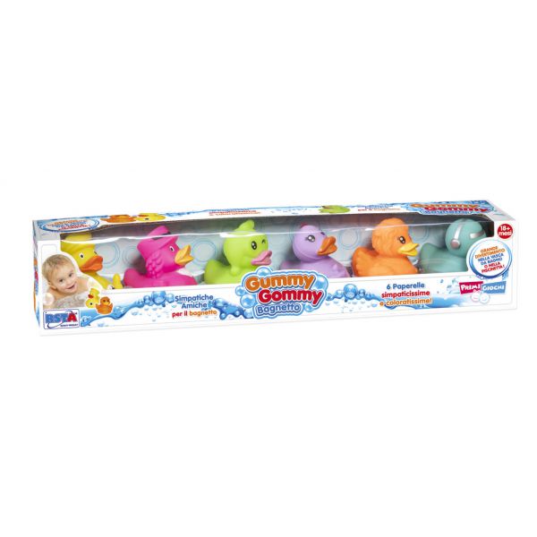 Gummy Gommy - Pack of 6 Rubber Ducks
