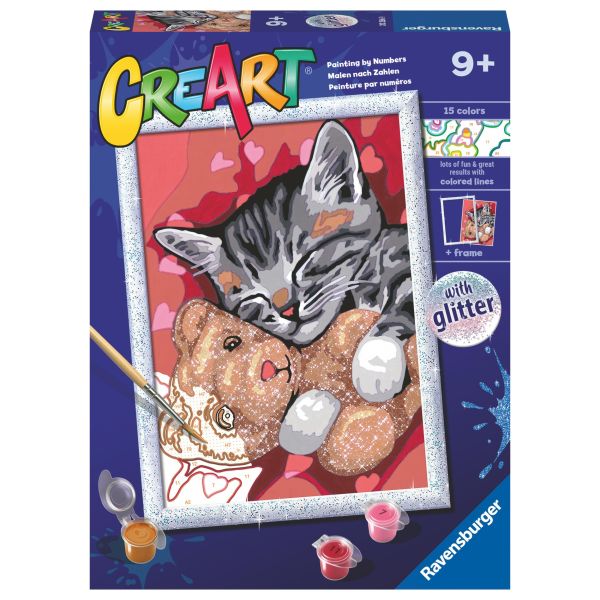 CreArt Series D Classic - Kitten and his teddy bear