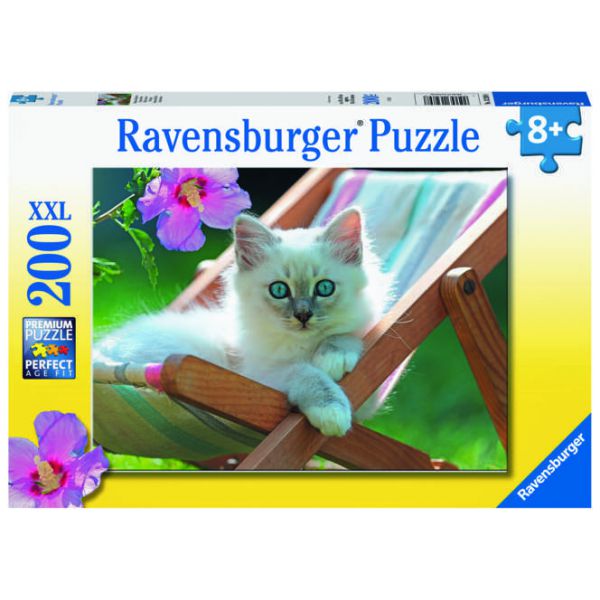 200 Piece XXL Puzzle - White Cat