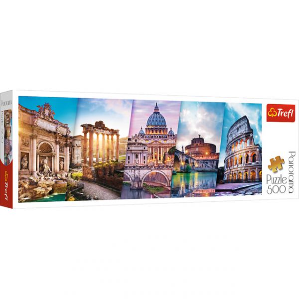 500 Piece Panorama Puzzle - Traveling to Italy