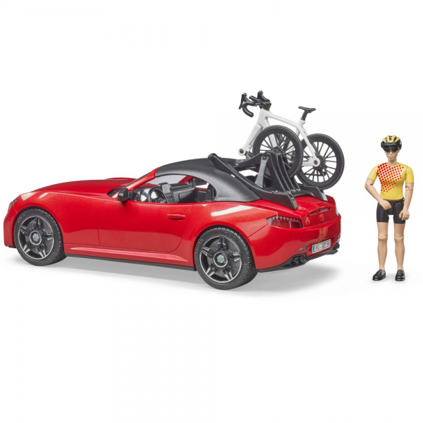  BRUDER Roadster con bicicletta e ciclista