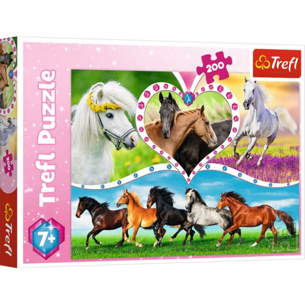 Puzzle da 200 Pezzi - Beautiful Horses