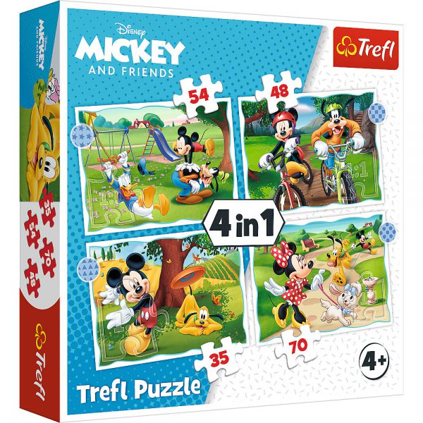 4 Puzzle in 1 - Disney: Mickey&#39;s Happy Day