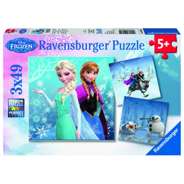 3 49 Piece Puzzles - Frozen: Adventures in the Ice Kingdom