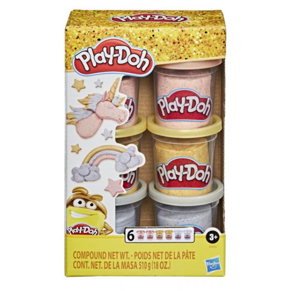 Play-Doh - 6 Vasetti Colori Metallici