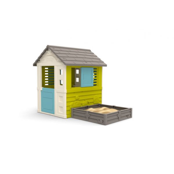 Square house with square sandbox